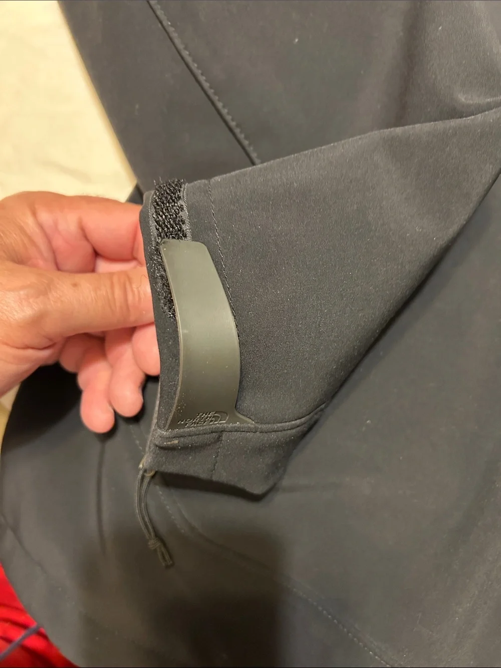 The North Face Men's Dark Gray Softshell Jacket with High Collar